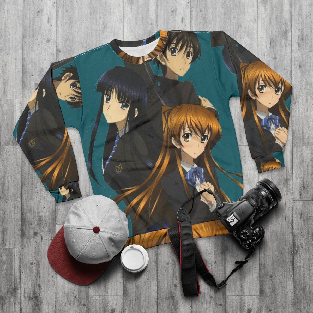 Anime Characters White Album 2 Sweatshirt - flat lay