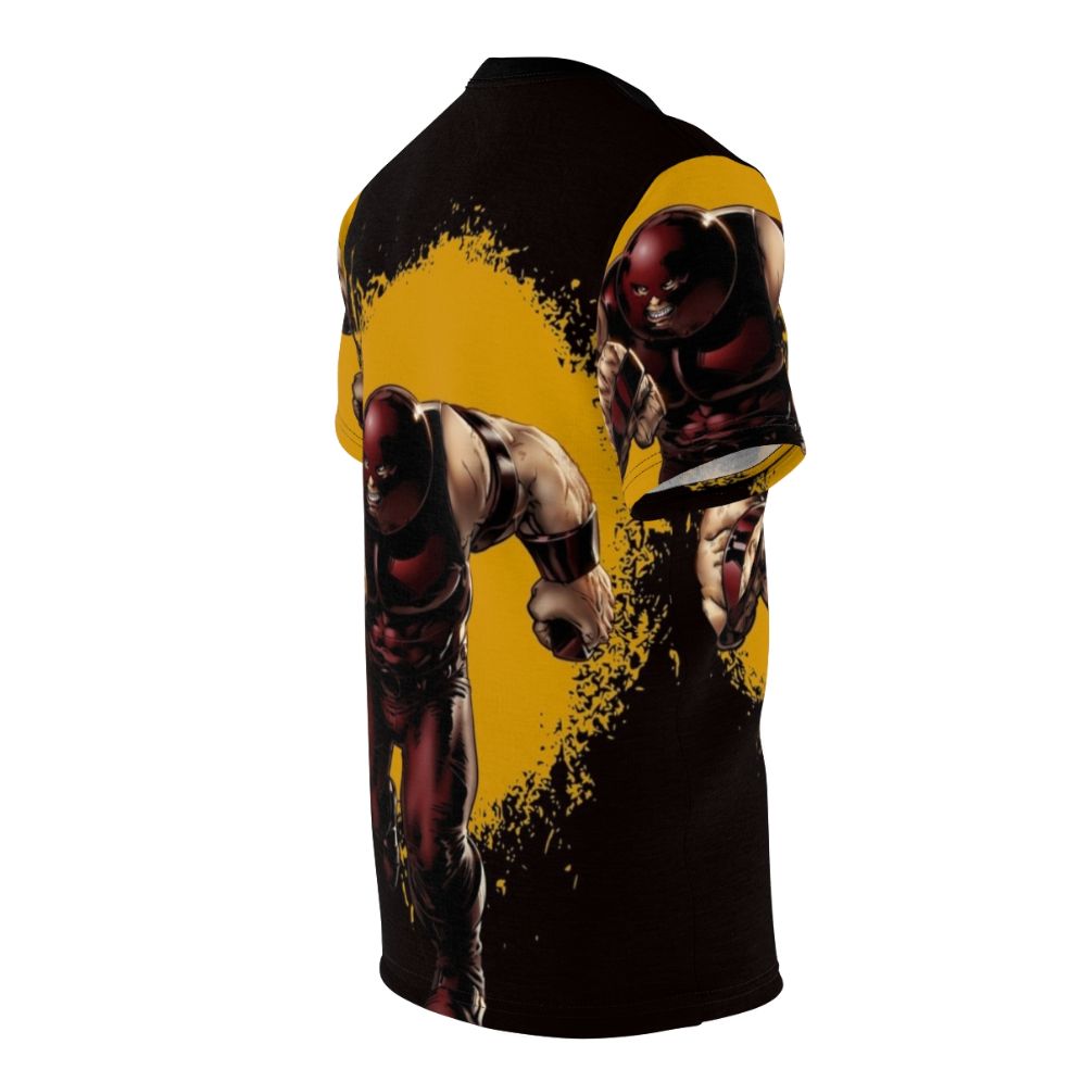 Juggernaut-inspired graphic t-shirt with a cool, cartoon-style supervillain design - men right