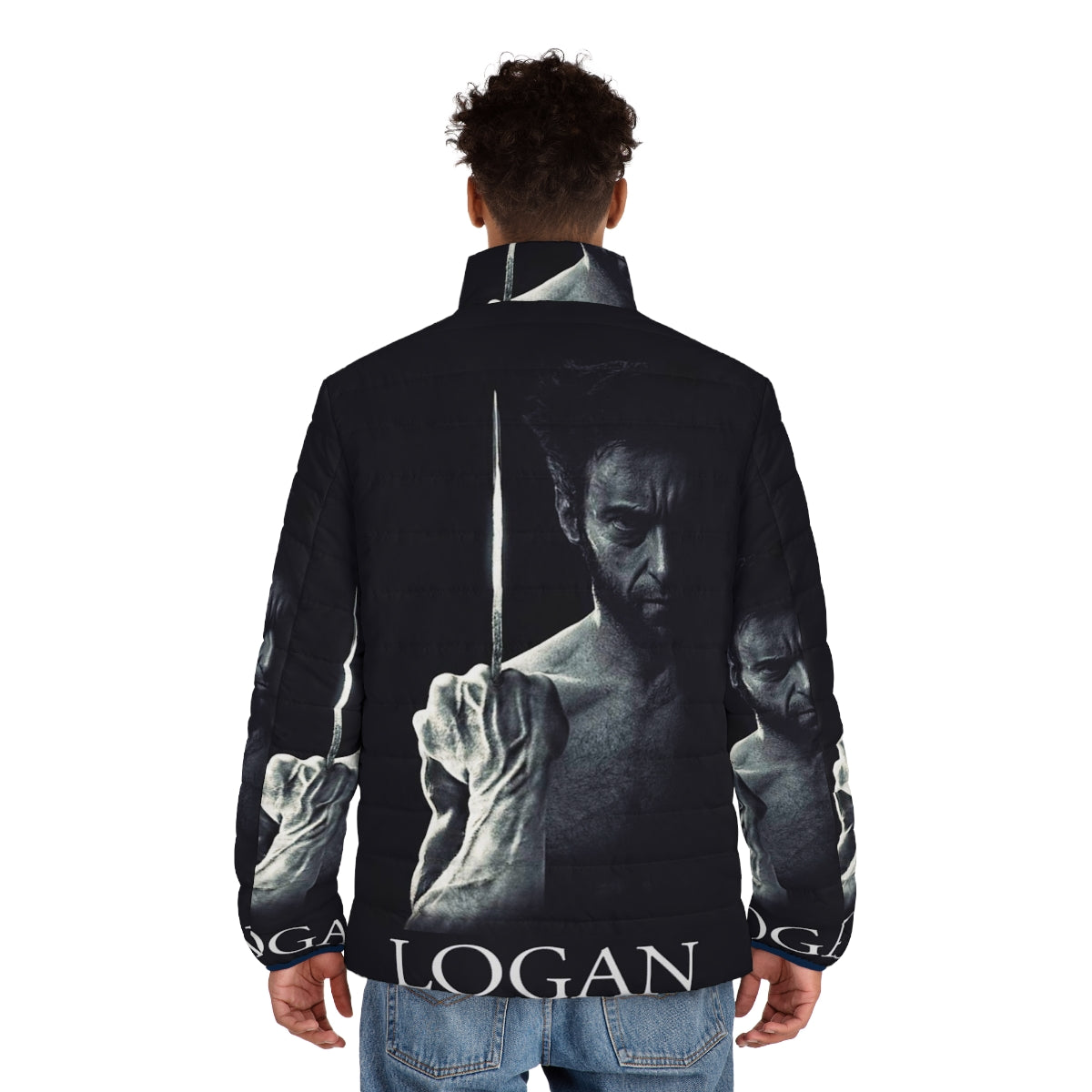 Logan Wolverine Puffer Jacket - X-Men Inspired Men's Winter Outerwear - men back