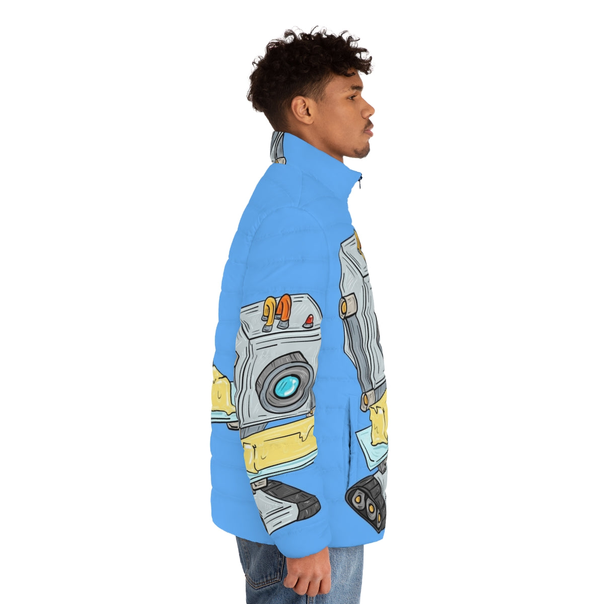 Butter Robot Puffer Jacket featuring a unique technology-inspired design - men side right