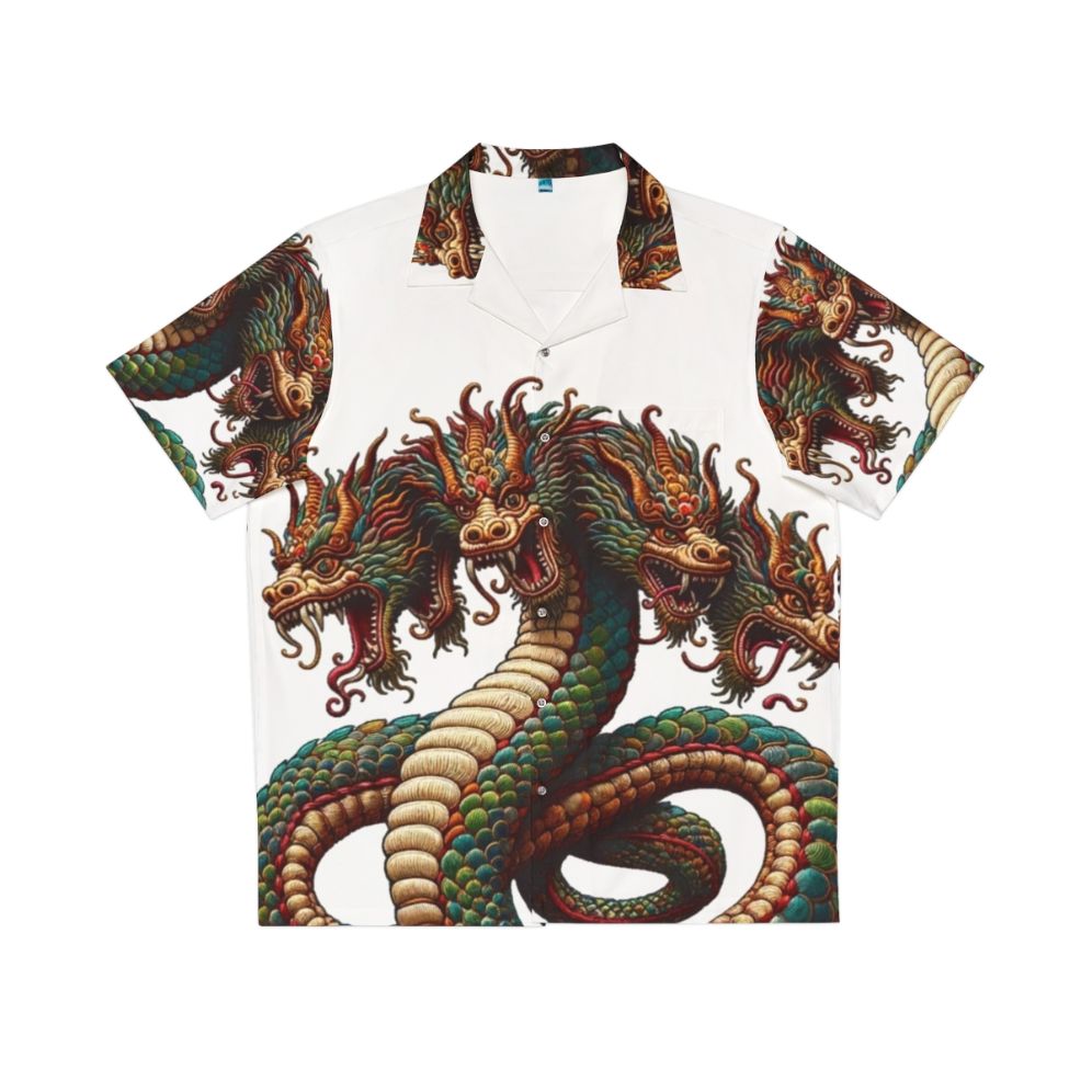 Hydra Hawaiian Shirt - Legendary Embroidered Fantasy Mythology Shirt