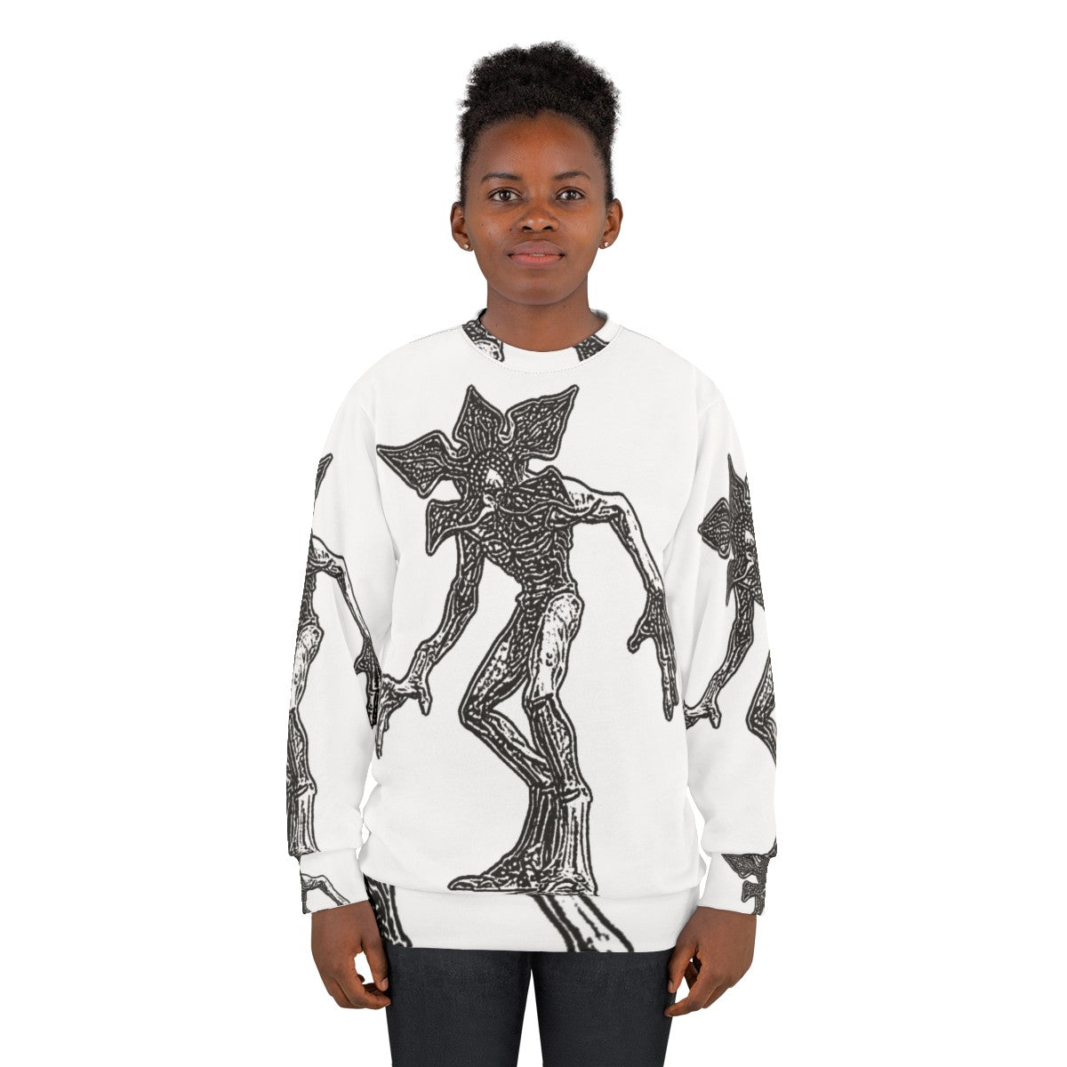 Stranger Things Demogorgon Sweatshirt - Horror-Themed Netflix Merchandise - women