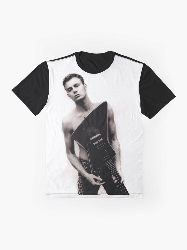 "Jason Donovan's 'Neighbours' Graphic T-Shirt" - Flat lay