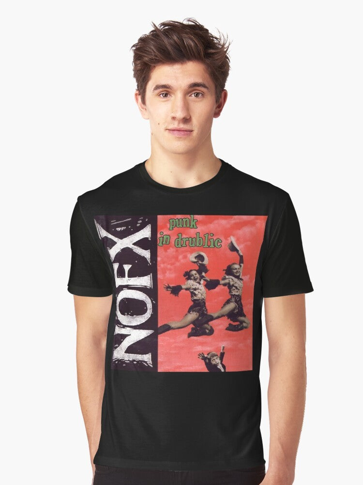 NOFX "Punk in Drublic" graphic t-shirt featuring the iconic punk band's logo and album artwork - Men