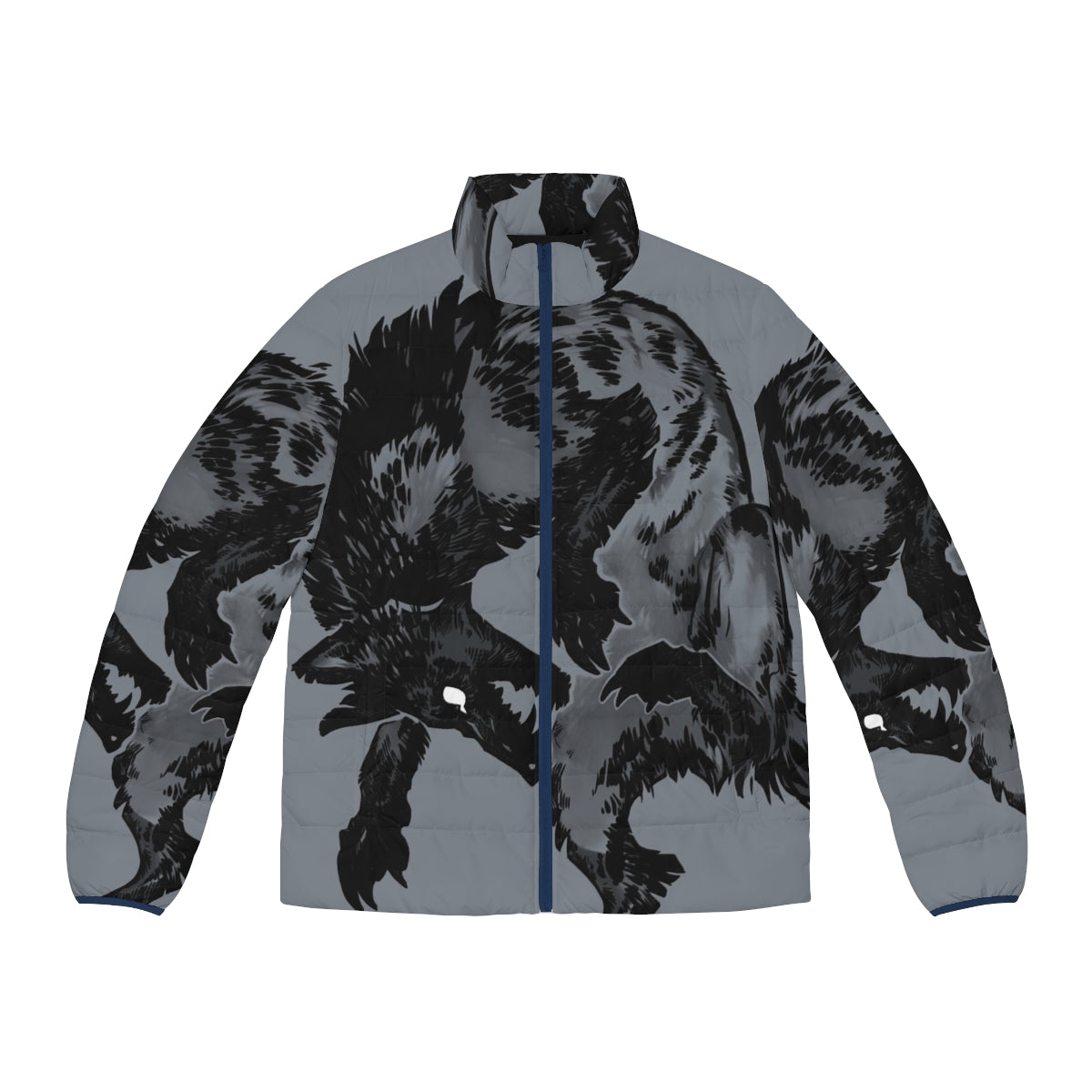 Hyena Puffer Jacket - Warm and Stylish Outerwear with a Creepy Canine Design