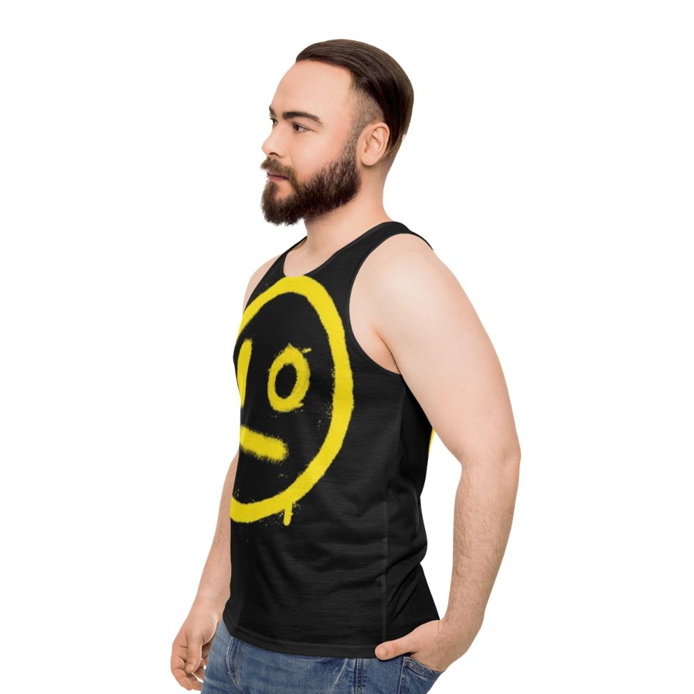 I O Unisex Tank Top for EDM and Rave Lovers - men side