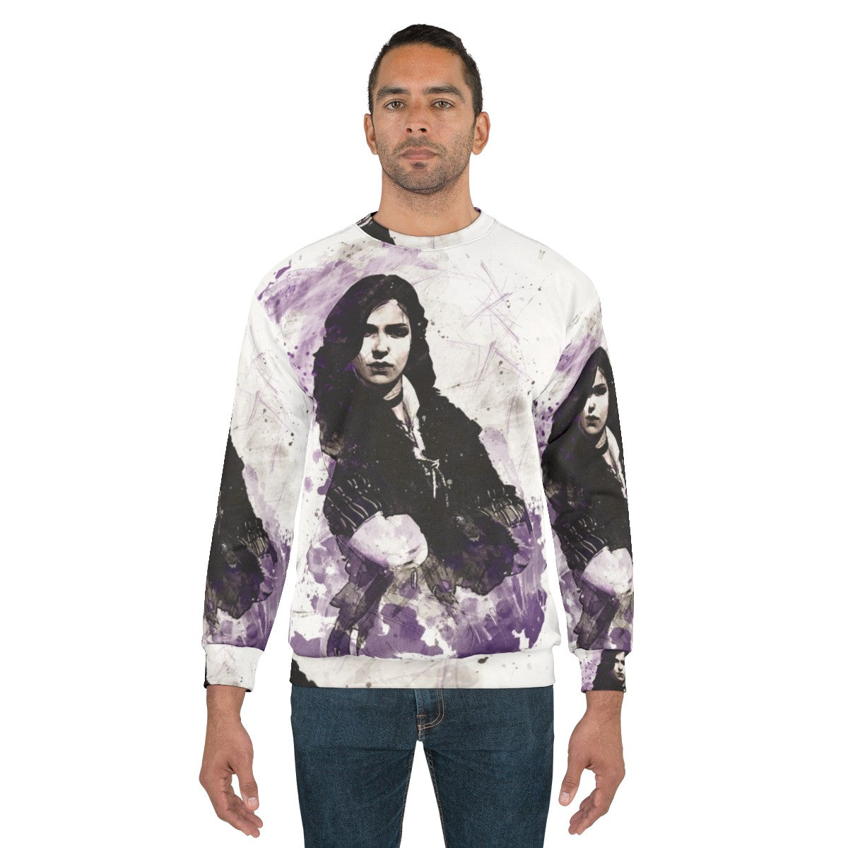 Yennefer of Vengerberg from The Witcher painting on a sweatshirt - men