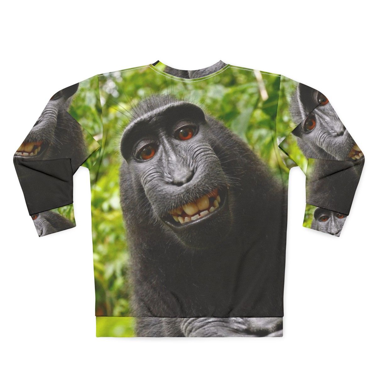 Monkey Business Casual Sweatshirt with a chimpanzee design - Back