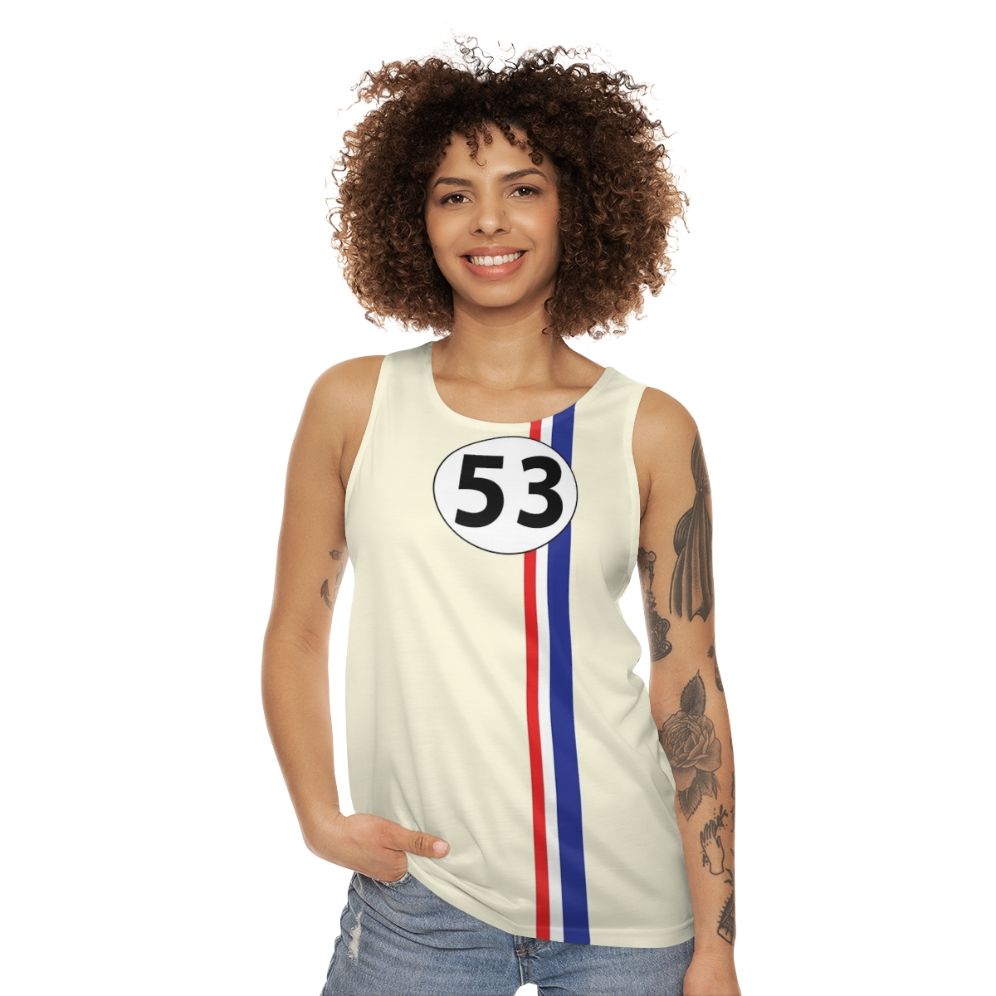 Vintage Herbie #53 racing car tank top - women