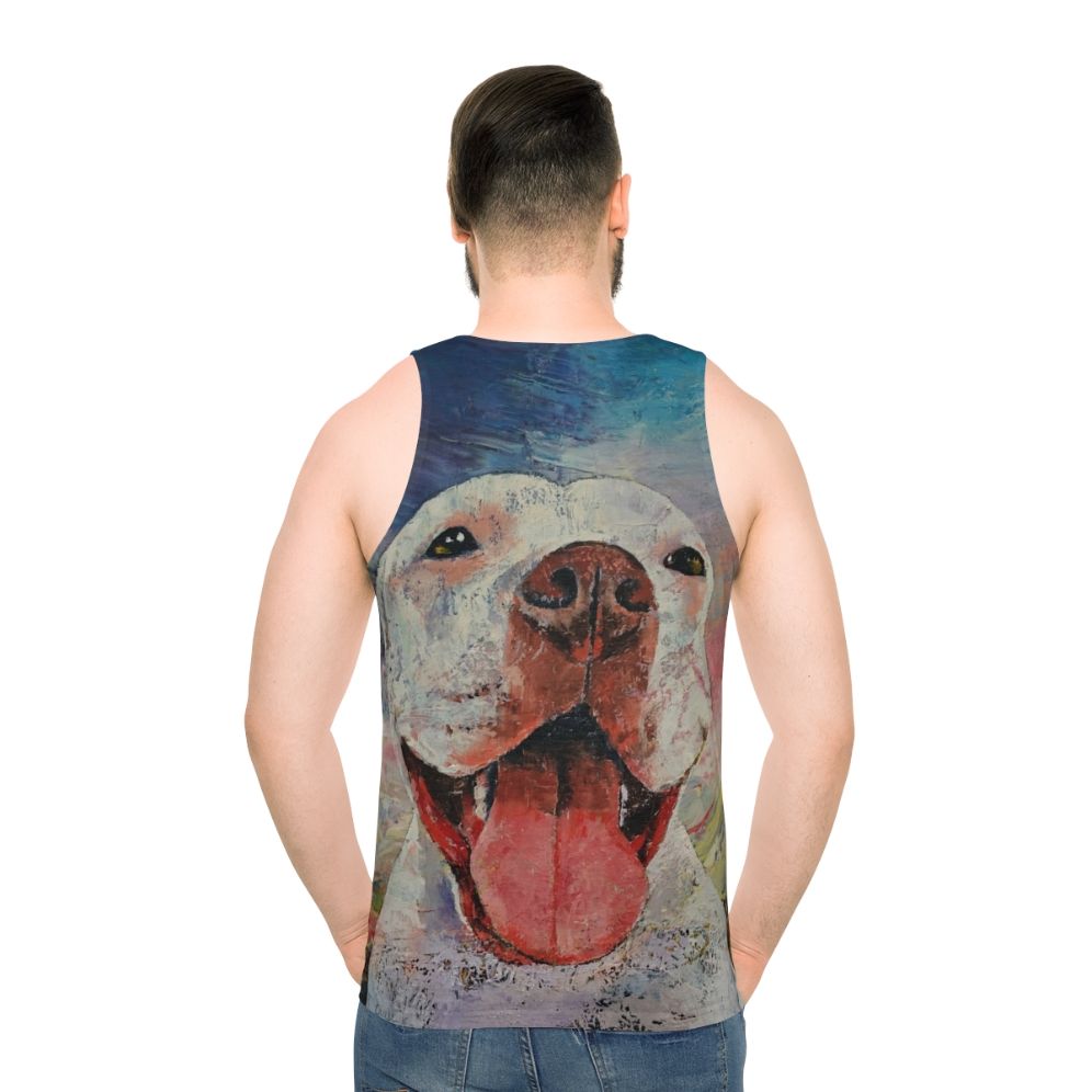 Pitbull Unisex Tank Top - men back