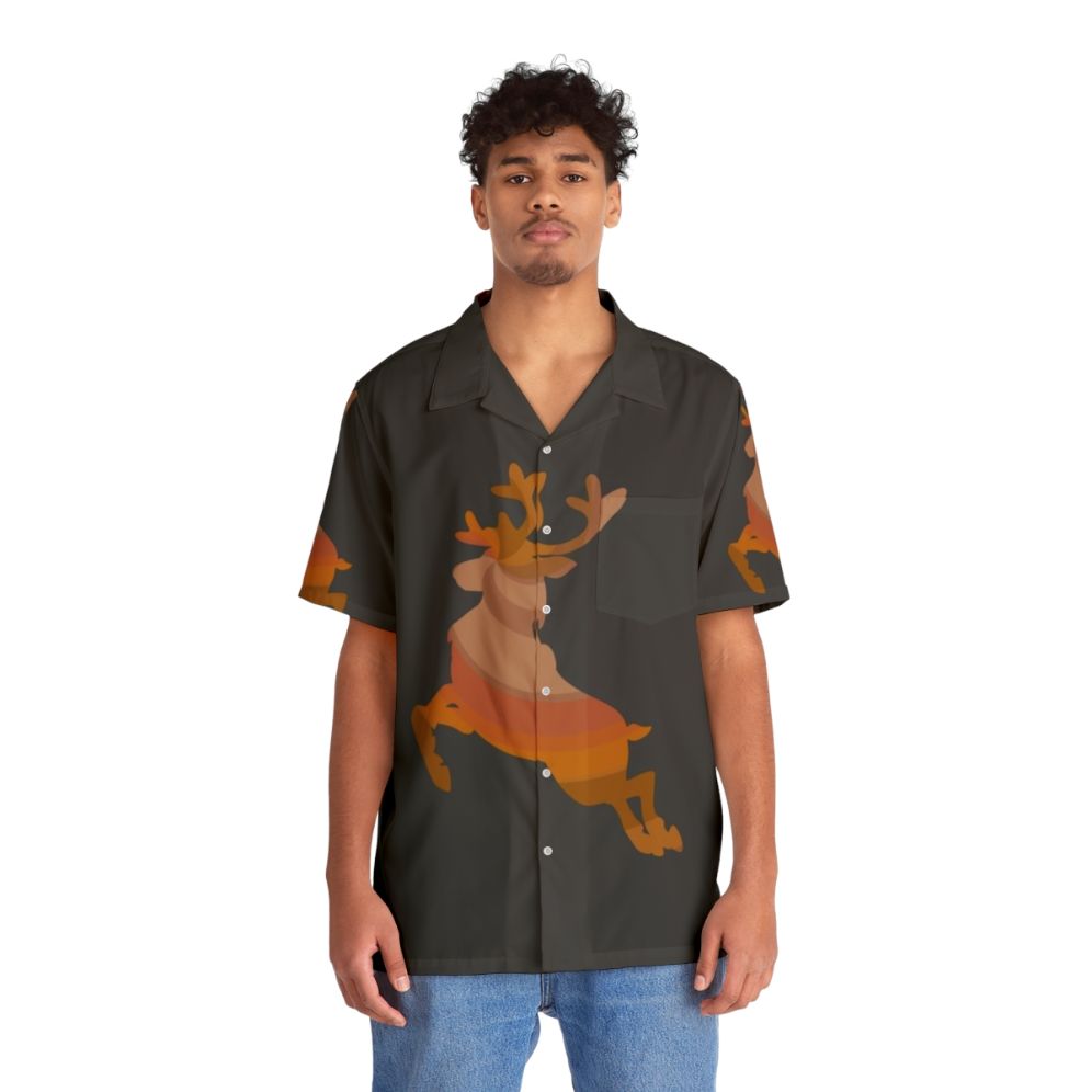 Reindeer Legendary Animals Hawaiian Shirt - People Front