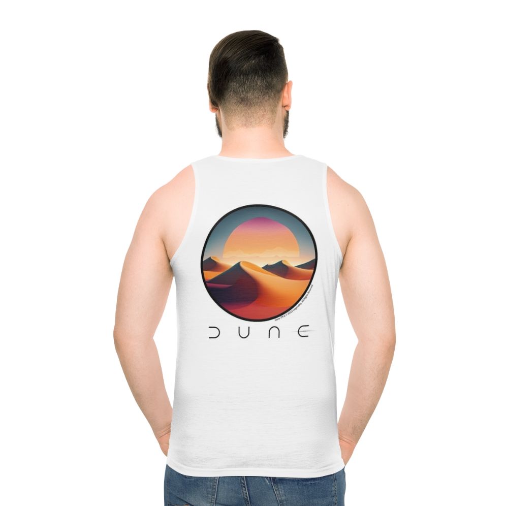 Dune desert landscape unisex tank top - men back