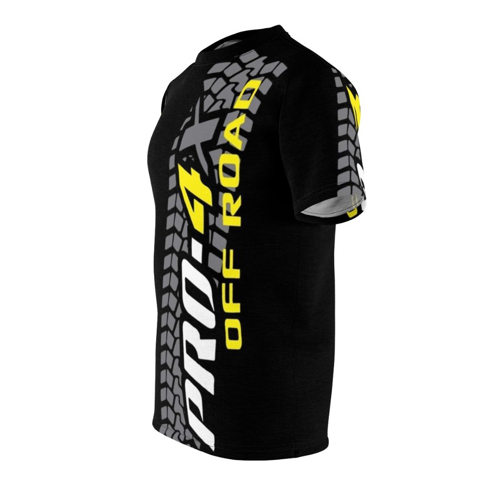 Pro 4X inspired t-shirt featuring Nissan off-road design - men left