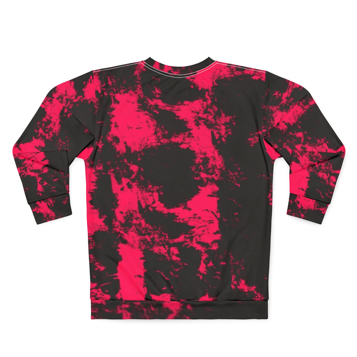 Punk pink and black abstract design sweatshirt - Back