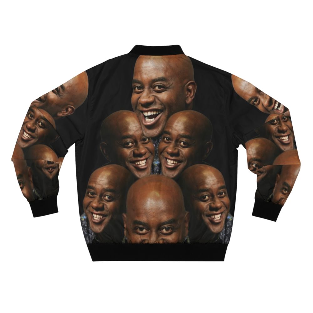 Ainsley Harriott wearing a stylish bomber jacket - Back