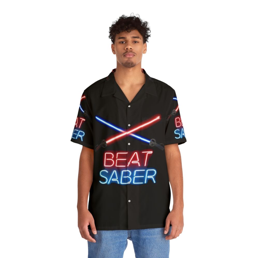 Beat Saber VR Hawaiian Shirt - People Front