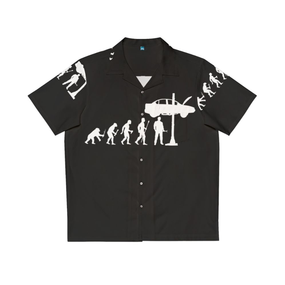 Evolution of Man Mechanic Funny Hawaiian Shirt