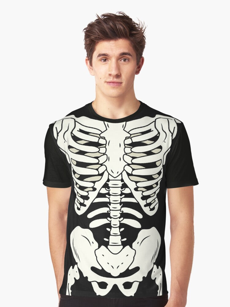 Bones graphic t-shirt with punk, skeleton, and grunge design - Men