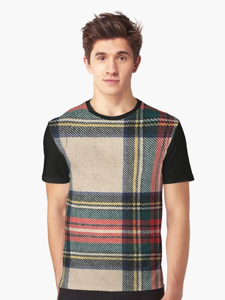 Vintage Scottish tartan graphic tee shirt - Men