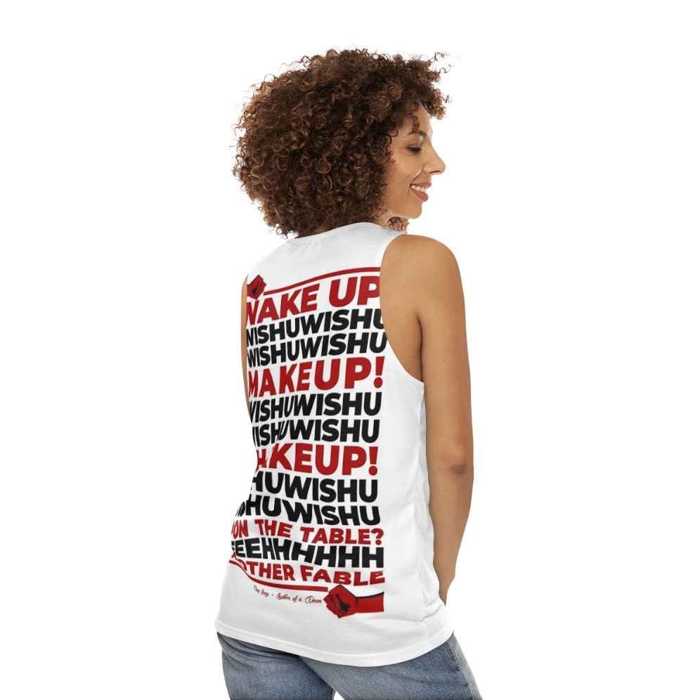 Wake Up Chop Suey Unisex Tank Top - women back