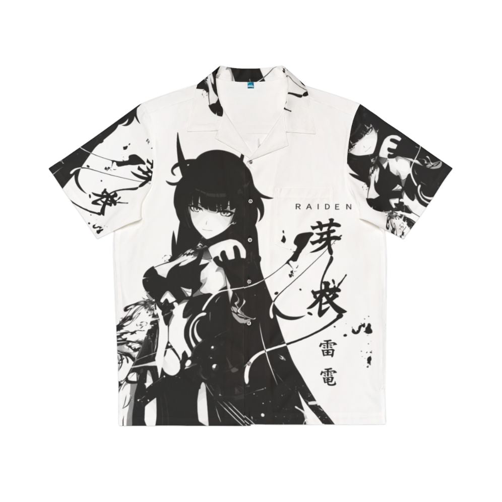 Futuristic lightning raiden Hawaiian shirt with anime-inspired design