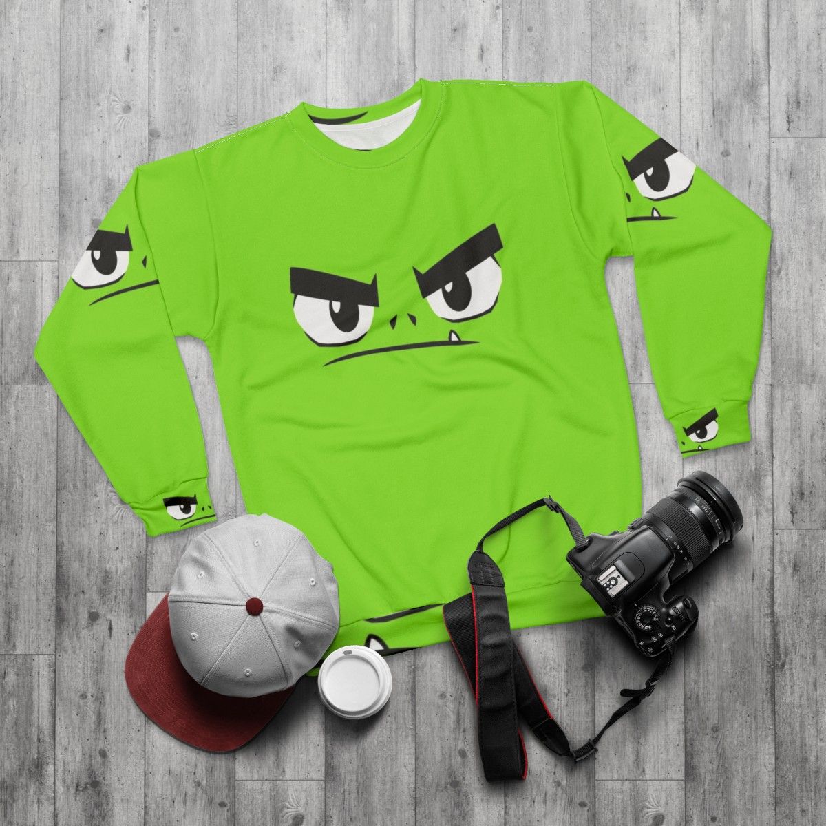 Angry Beast Boy Superhero Sweatshirt - flat lay