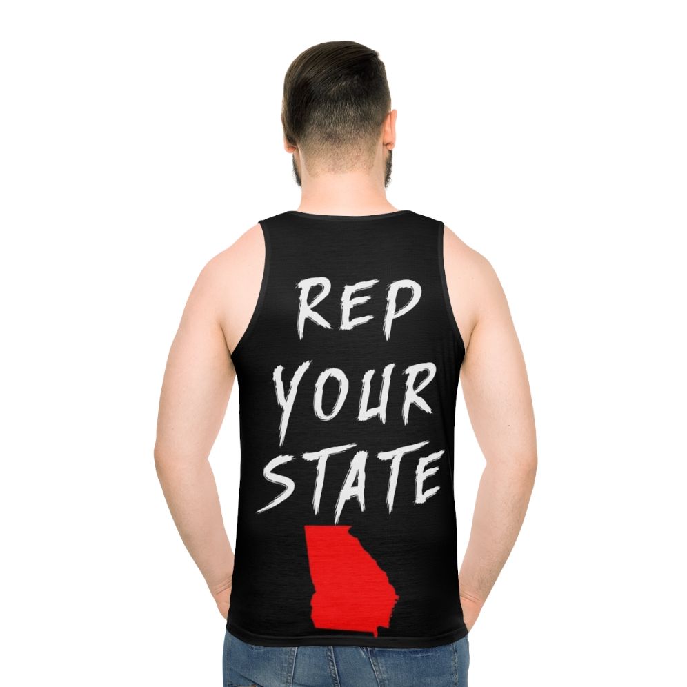 Georgia state pride unisex tank top - men back