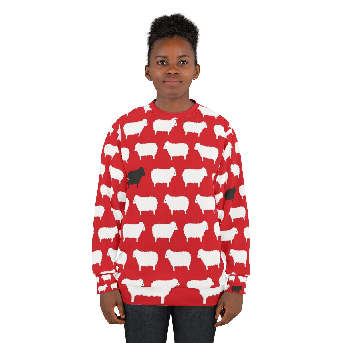 Black Sheep Pattern Sweatshirt - women