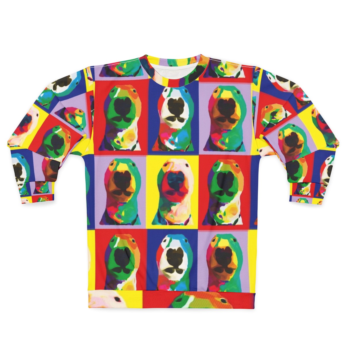 Bull Terrier Pop Art Sweatshirt featuring Puppernelson the Bull Terrier