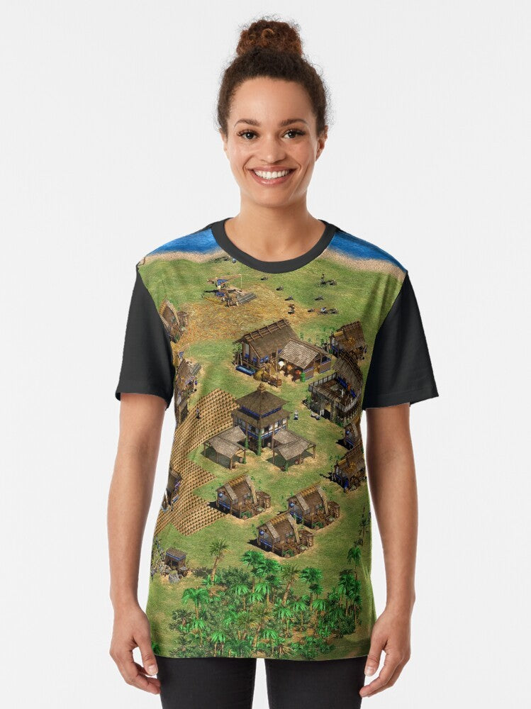 Age of Empires 2 video game graphic t-shirt featuring the in-game design - Women