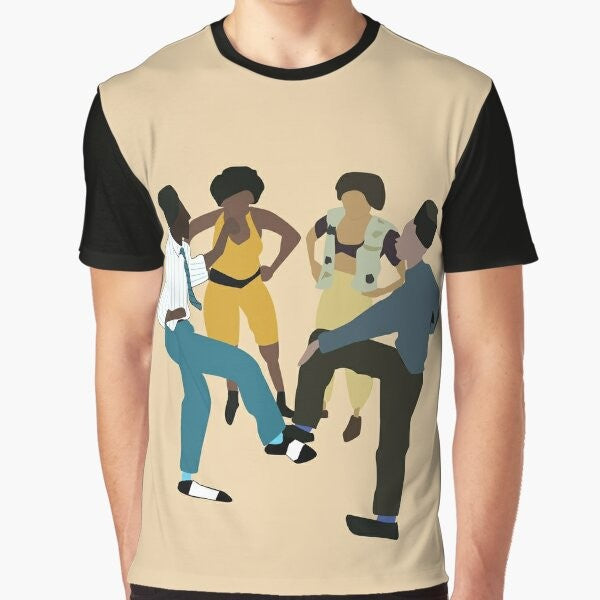 90s House Party Graphic T-Shirt with Hip Hop Inspired Design