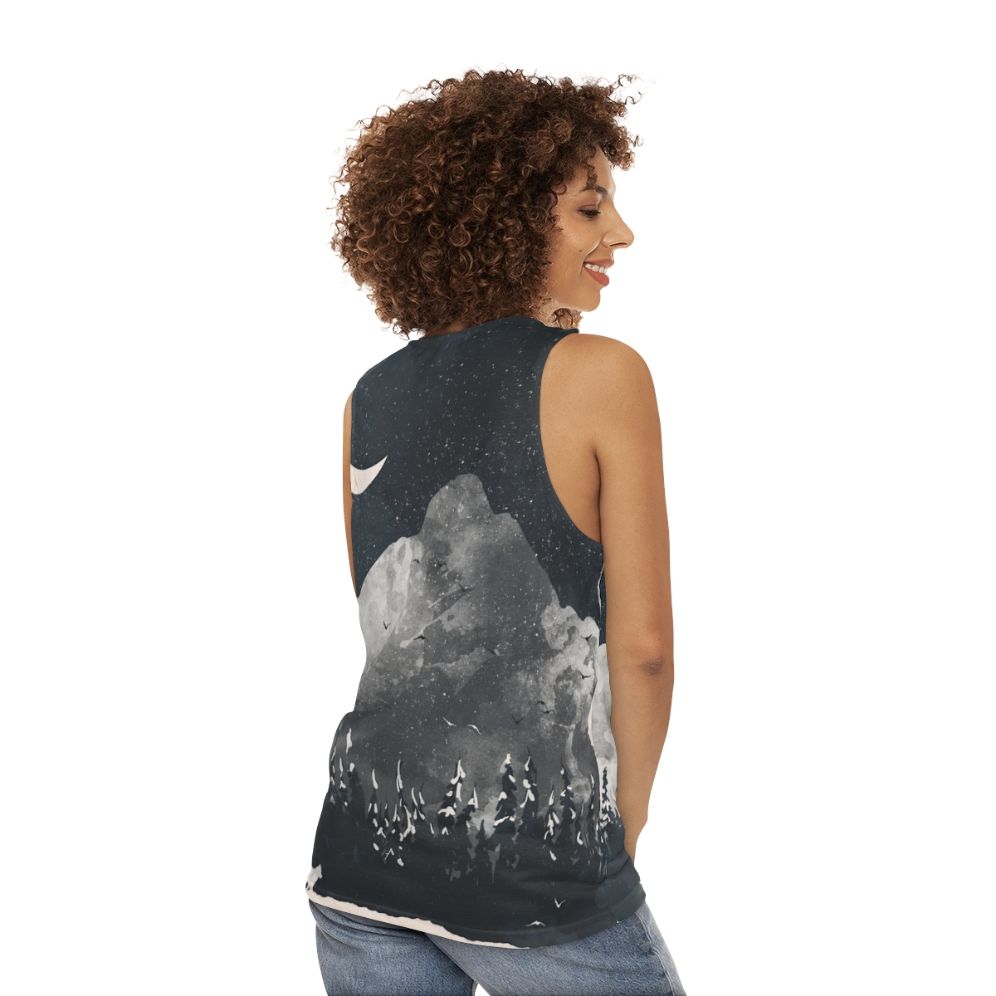 Winter Wolf Nature Inspired Unisex Tank Top - women back