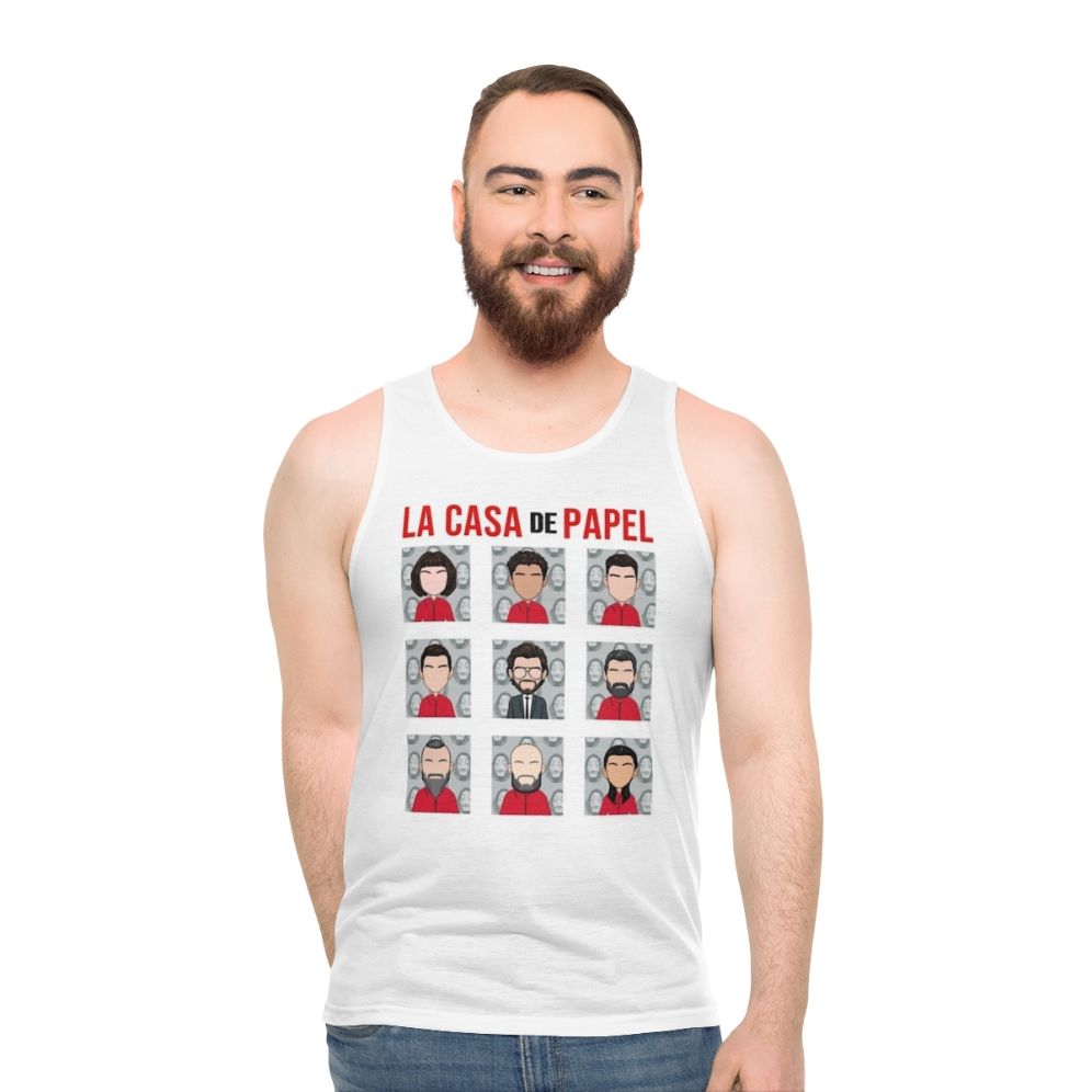 Money Heist Cast Unisex Tank Top - men