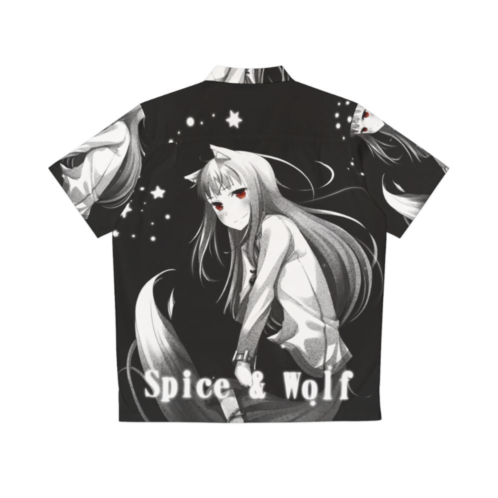 Spice and Wolf inspired wolf nuar night Hawaiian shirt - Back