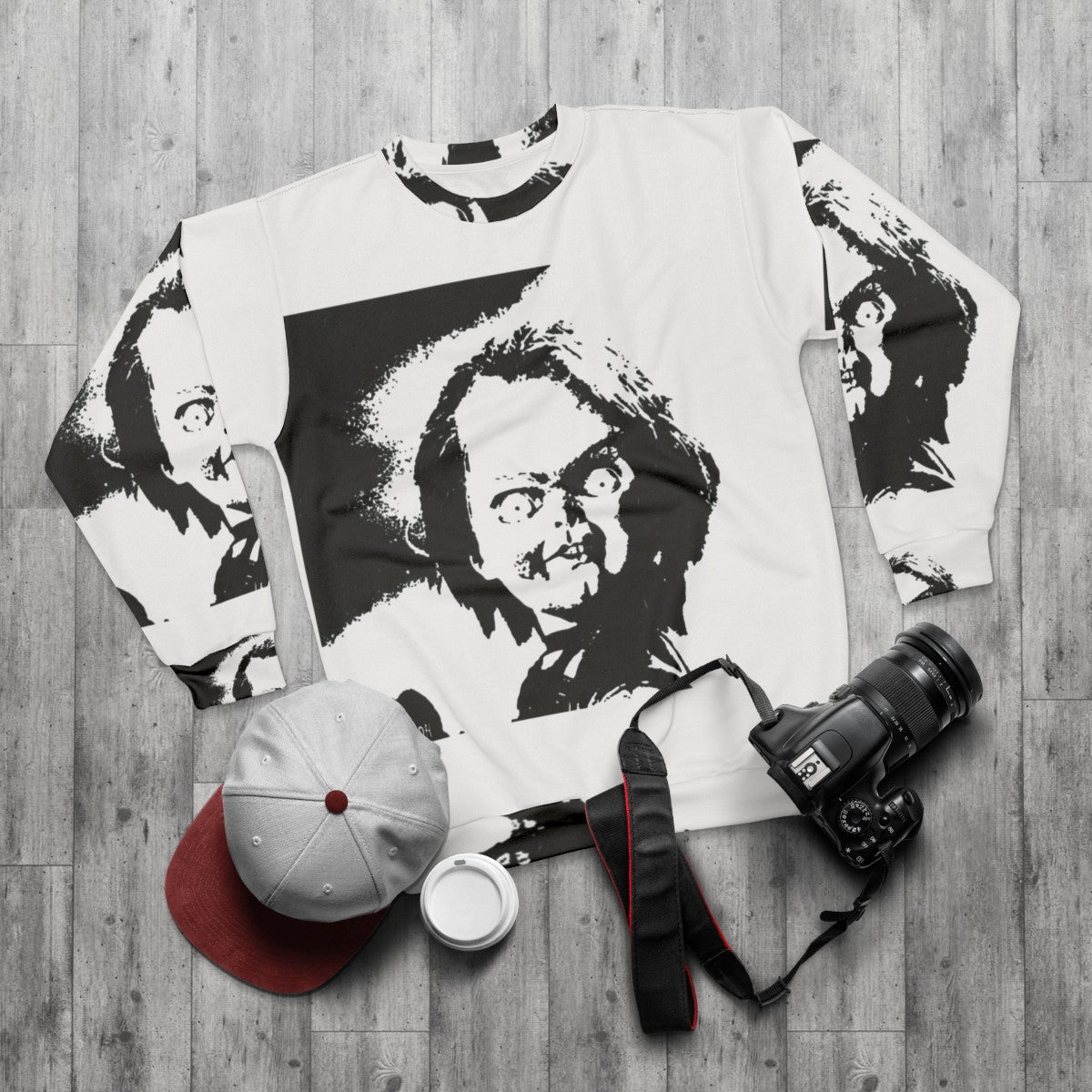 Chucky Horror Movie Sweatshirt - flat lay