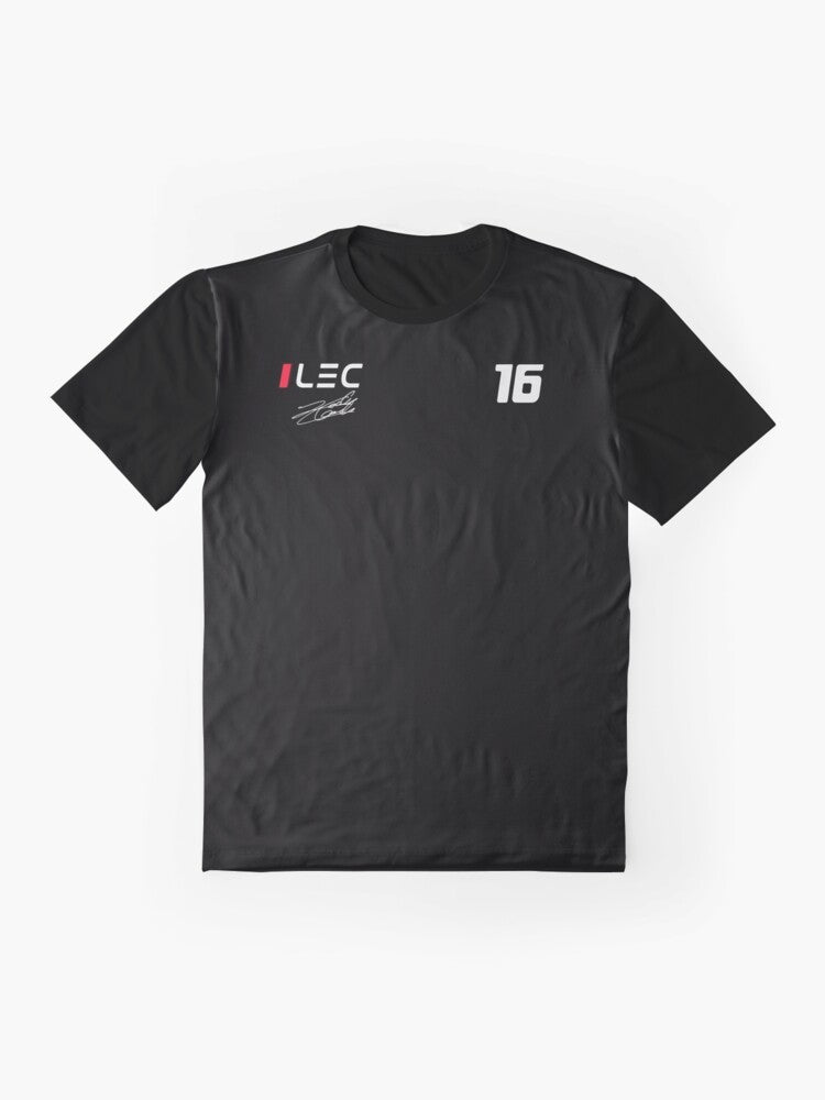 Charles Leclerc Ferrari Formula 1 2024 Minimalist Graphic T-Shirt - Flat lay