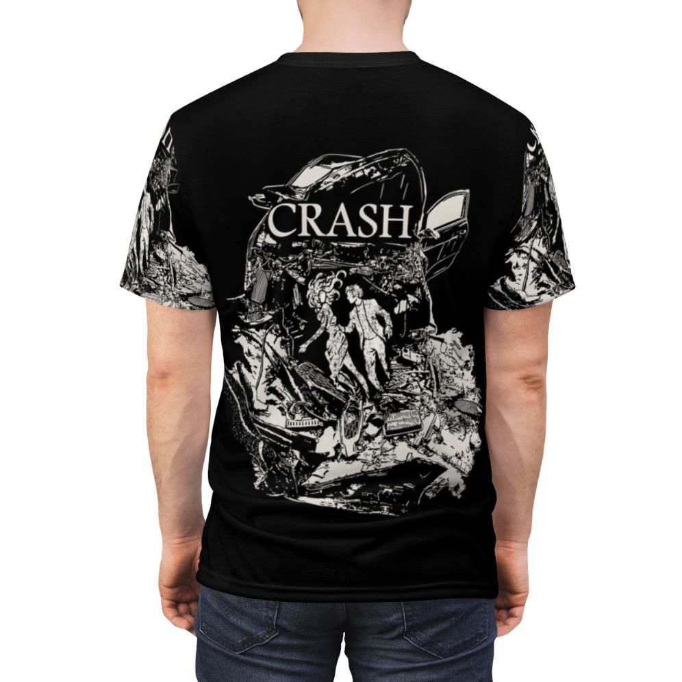 Retro-style graphic tee inspired by the 1996 film "Crash" directed by David Cronenberg - men back