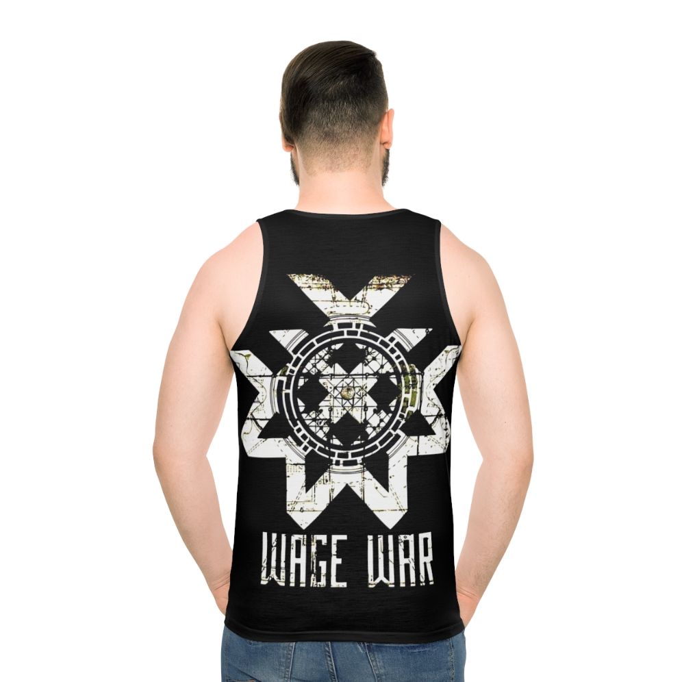 Wage War metalcore unisex tank top - men back