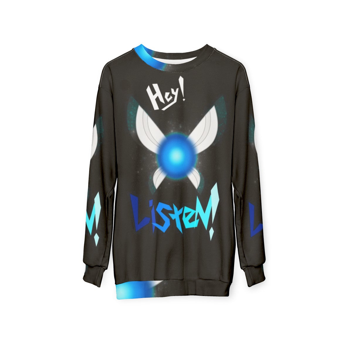 Navi the fairy from The Legend of Zelda sweatshirt - hanging