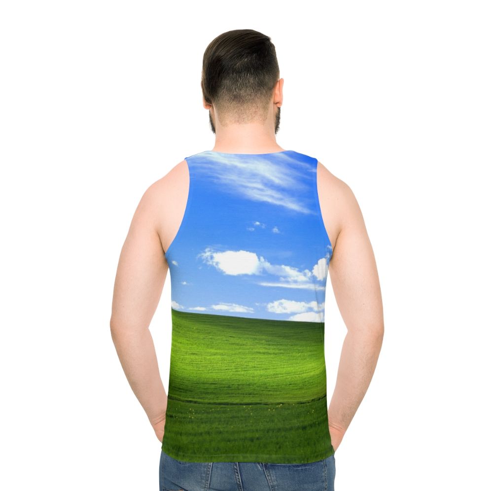 Windows XP Wallpaper Unisex Tank Top - men back