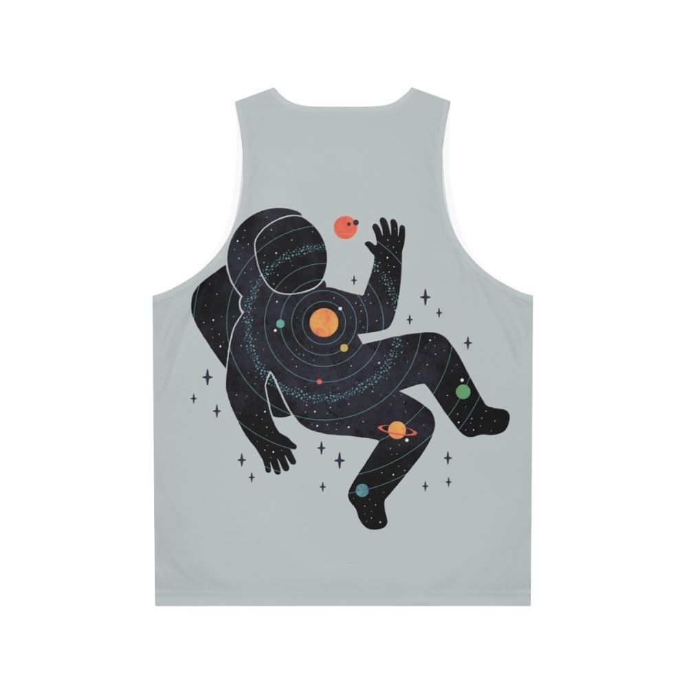 Unisex tank top with minimalist space design - Back