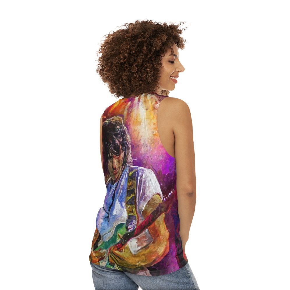 Jeff Beck art unisex tank top - women back