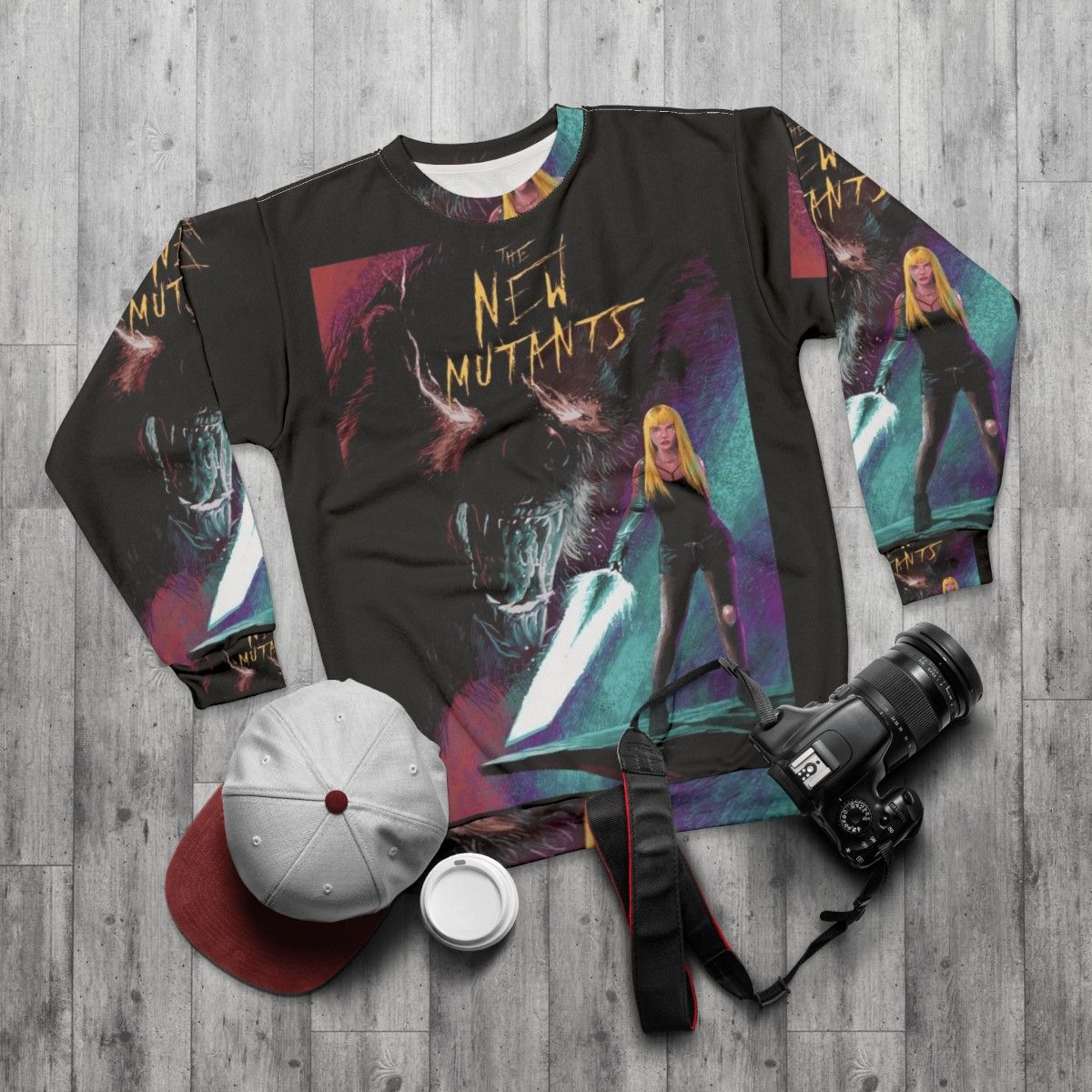 Magik New Mutants Superhero Sweatshirt - flat lay