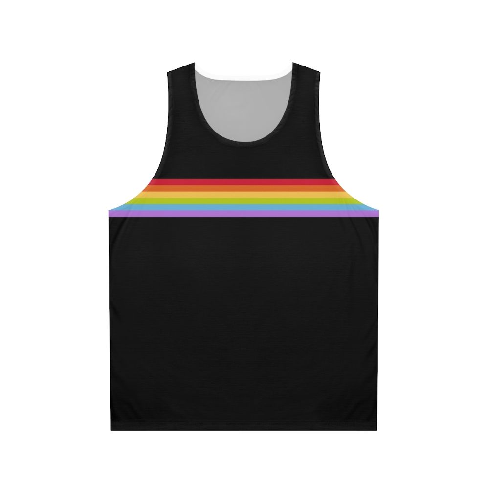 Unisex gay pride stripe rainbow tank top