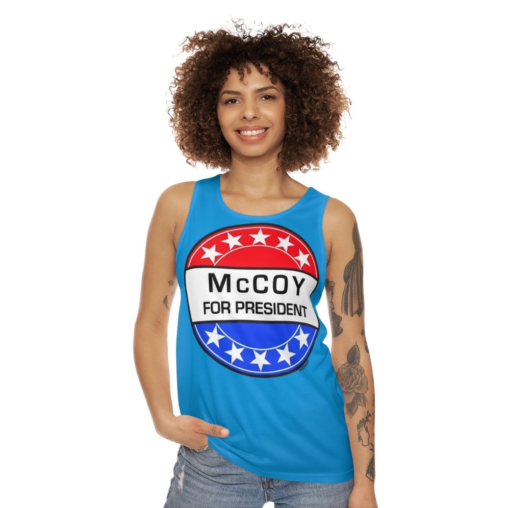 Mccoy for President Unisex Sci-Fi Tank Top - women