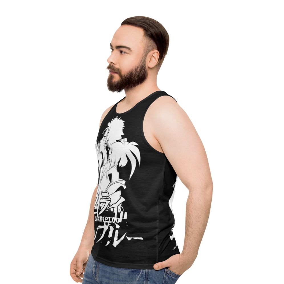 Samurai Champloo anime unisex tank top - men side