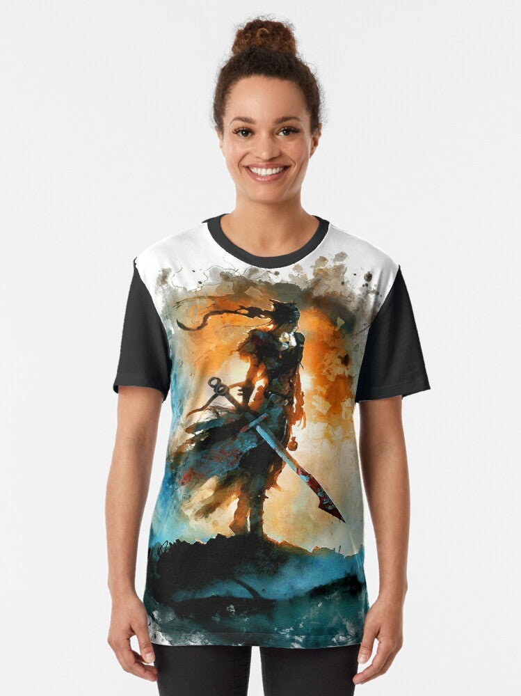 Hellblade: Senua's Sacrifice Graphic T-Shirt featuring Norse mythology inspired design - Women