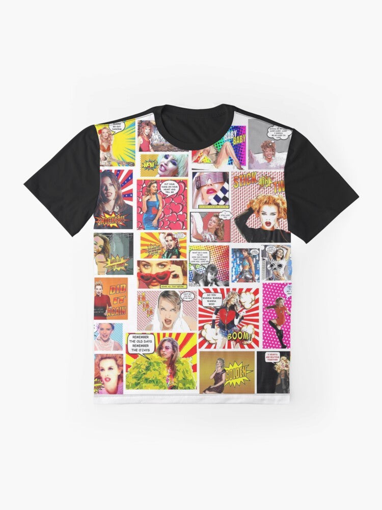 Kylie Minogue graphic t-shirt featuring the "Even More POW WOW K35" design - Flat lay