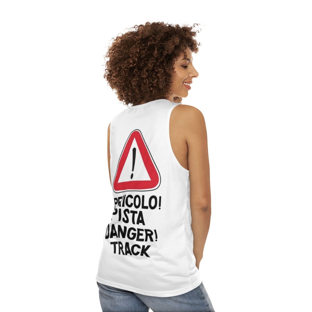 Motorsports racing formula one unisex tank top - women back