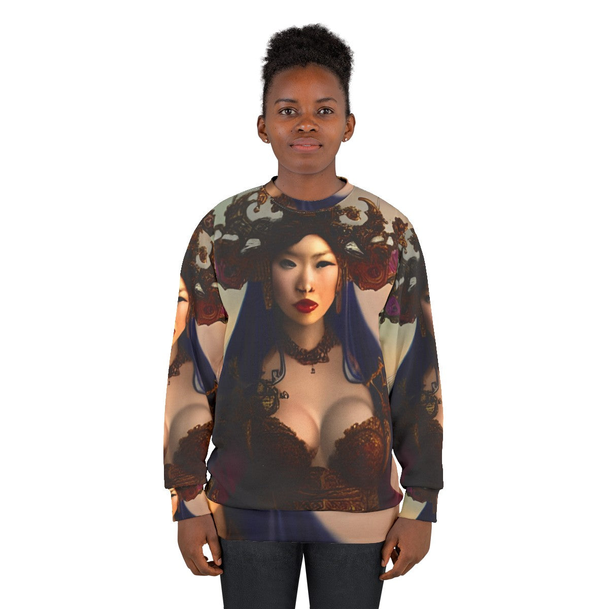 Zheng Yi Sao, Chinese Pirate Queen Portrait Sweatshirt - women